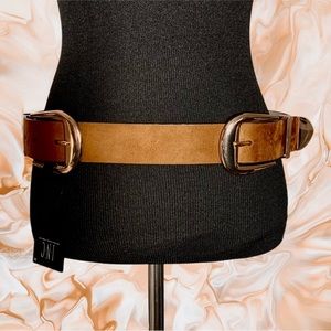 INC International Concepts Faux Suede Double Buckle Belt.